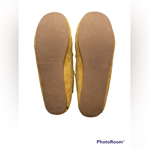 Lamo Womens Britain Slippers Yellow Moc Toe Bow Slip On size 8 - Picture 4 of 5